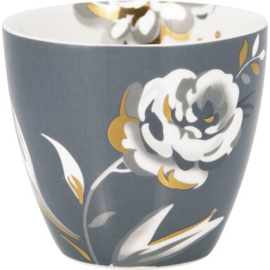 ASLAUG dark grey porcelianinis latte puodelis ASLAUG dark grey porcelianinis latte puodelis