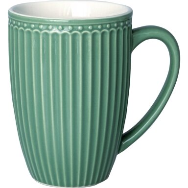 Aukštas puodelis su ąsele ALICE dusty green Aukštas puodelis su ąsele ALICE dusty green