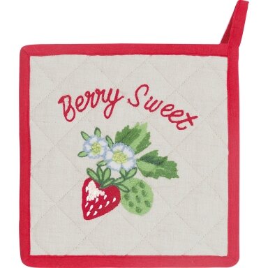 BERRY white siuvinėta puodkėlė