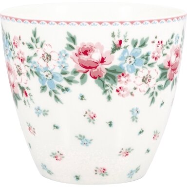CLARA white porcelianinis latte puodelis