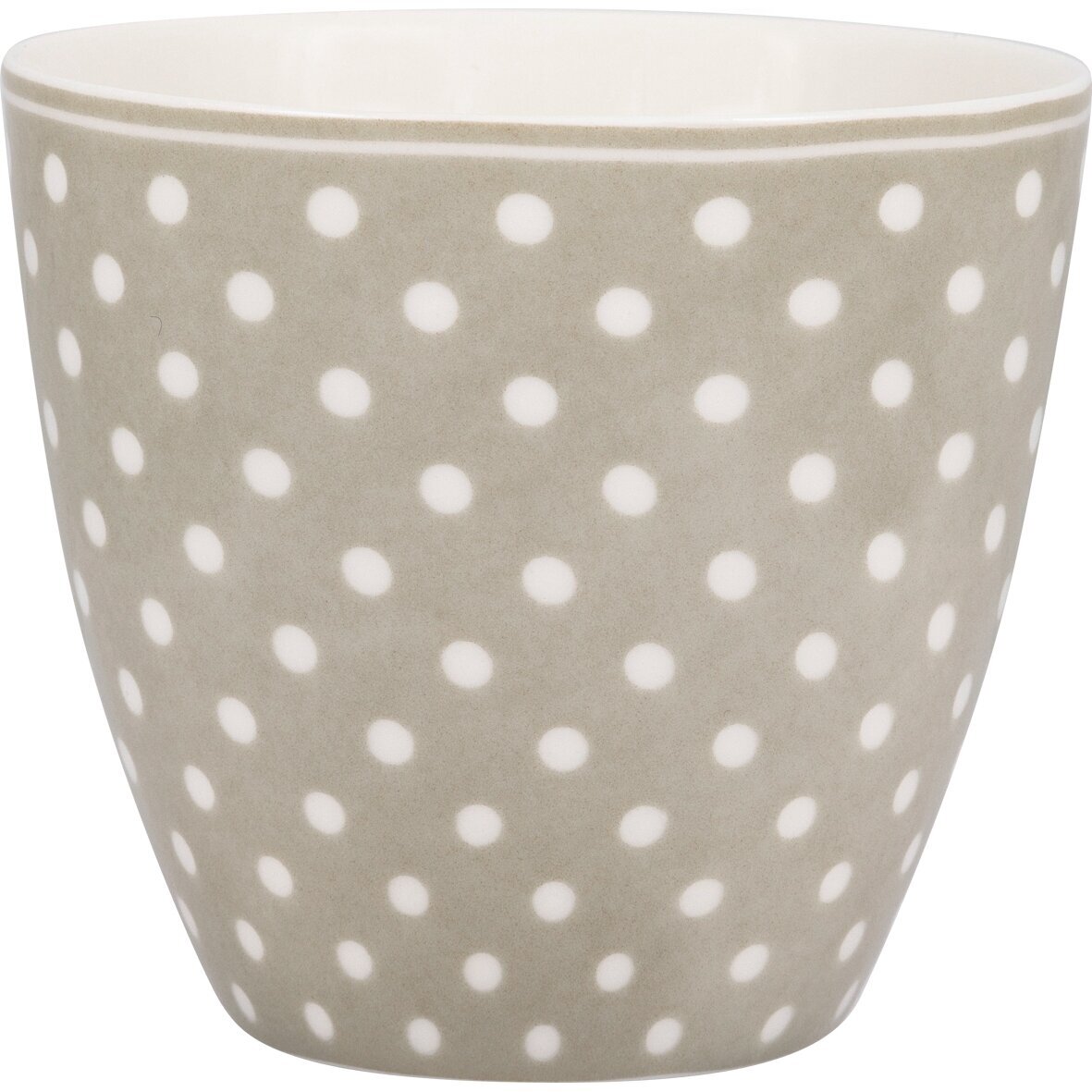 DOTTY beige porcelianinis latte puodelis