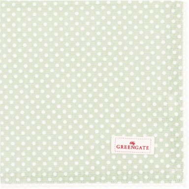 DOTTY pale green nėriniuota medvilninė stalo servetėlė DOTTY pale green nėriniuota medvilninė stalo servetėlė
