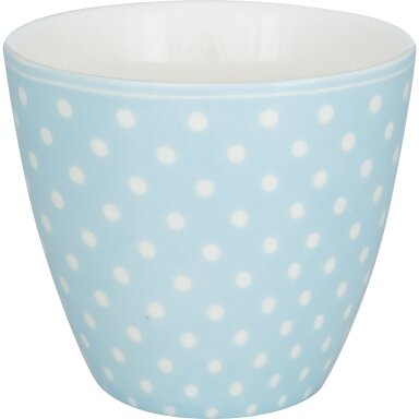 DOTTY pale blue porcelianinis latte puodelis DOTTY pale blue porcelianinis latte puodelis