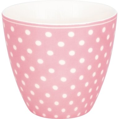 DOTTY pale pink porcelianinis latte puodelis DOTTY pale pink porcelianinis latte puodelis