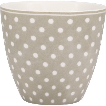 DOTTY beige porcelianinis latte puodelis DOTTY beige porcelianinis latte puodelis