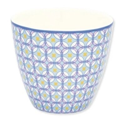 LOLA pale blue porcelianinis latte puodelis