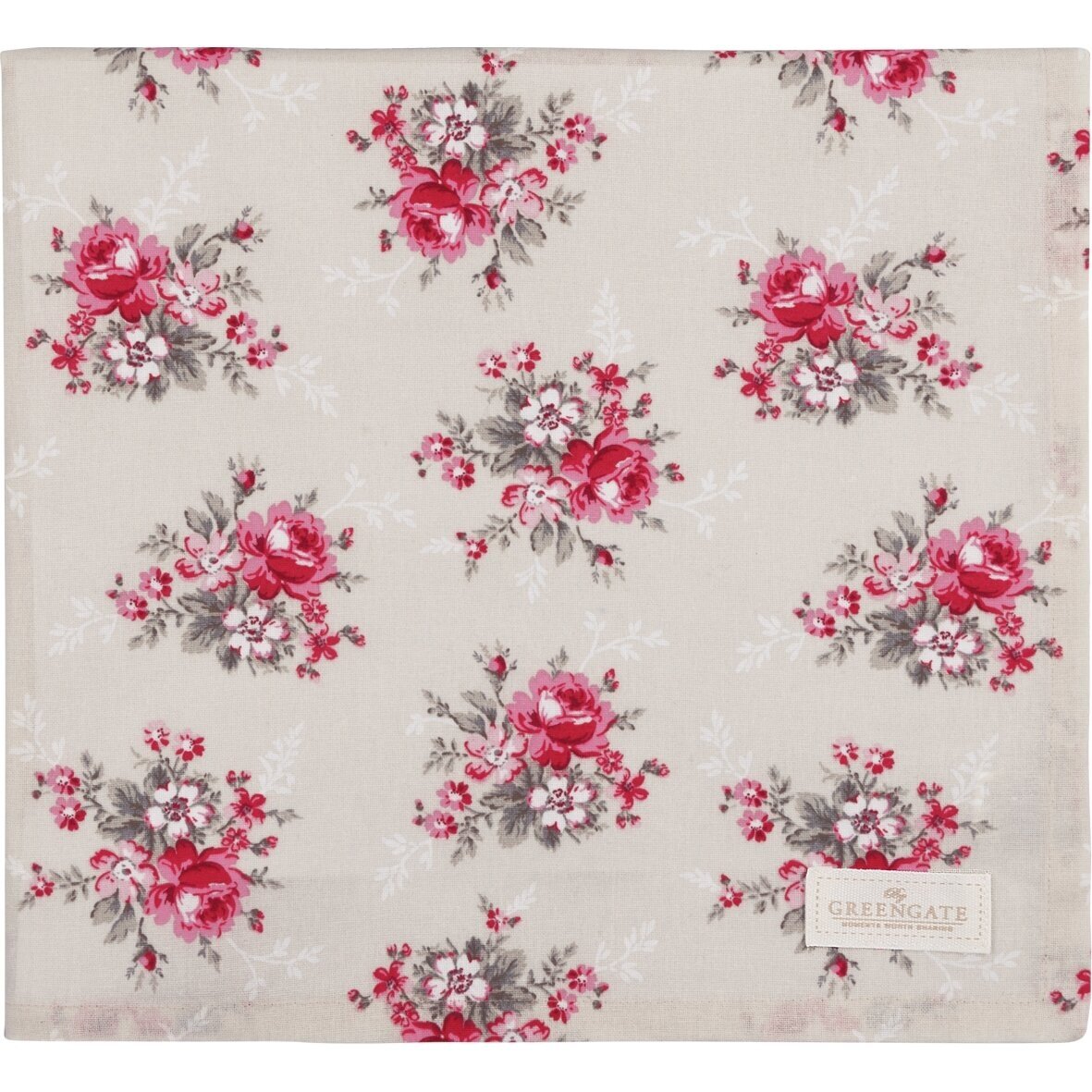 MARIE beige medvilninė staltiesė 150x150cm