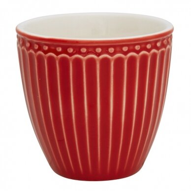 Mini latte puodelis Alice red