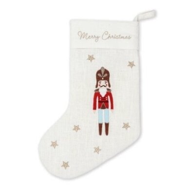 NUTCRACKER white siuvinėta kalėdinė kojinė