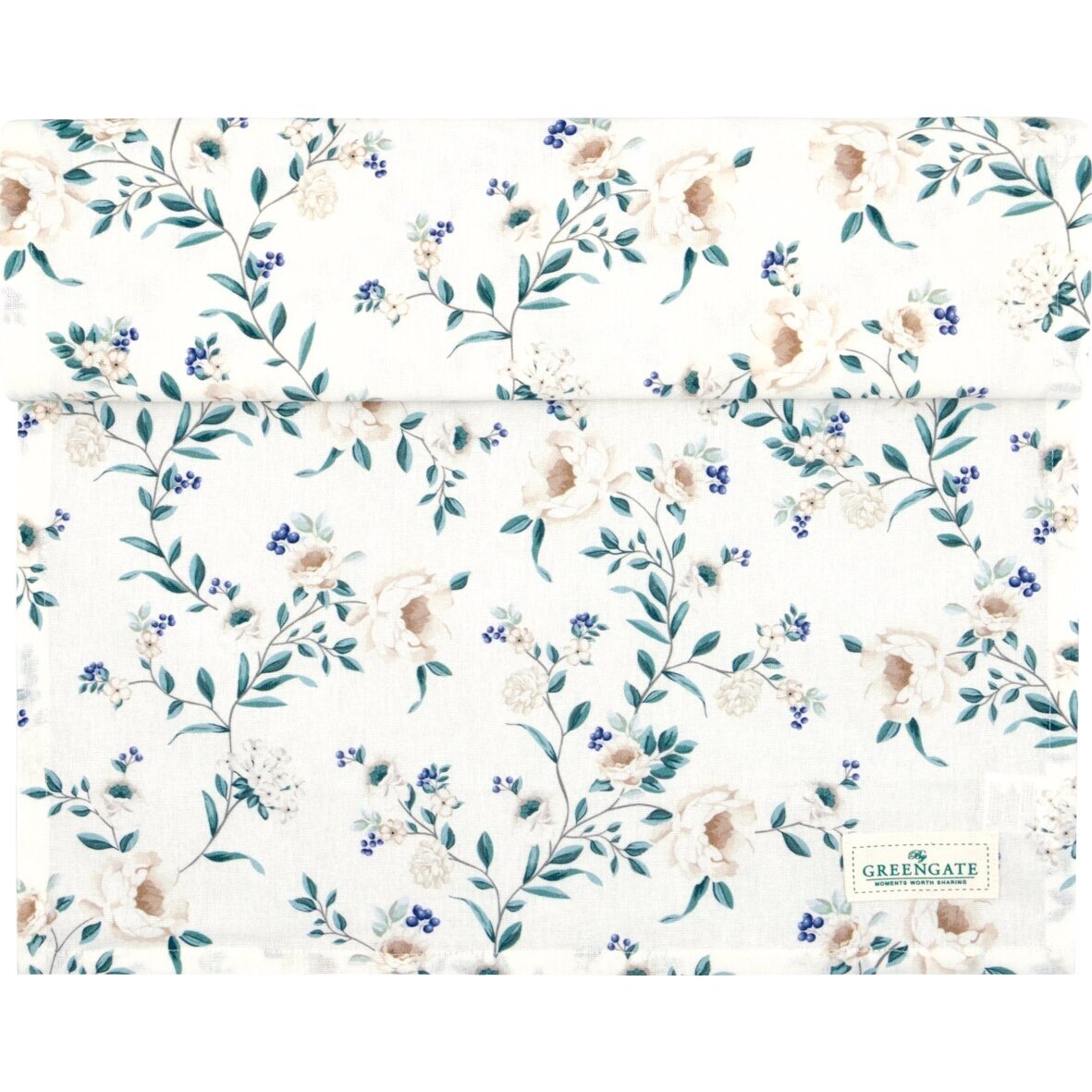 PHILIPPA white medvilninis stalo takelis 45x140 cm