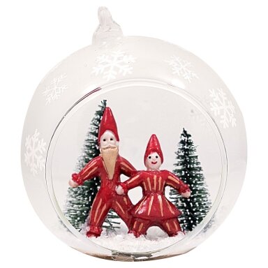 Stiklinis žaisliukas eglutei JUANA white inside decor ball Stiklinis žaisliukas eglutei JUANA white inside decor ball