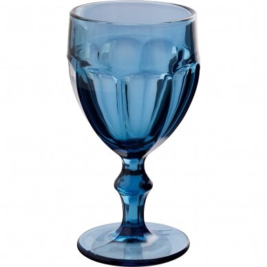 Tamsiai mėlyna vyno taurė
