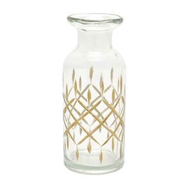 Vaza Glass Vase Cutting gold small