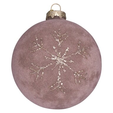 Žaisliukas eglutei VELVET dusty rose large ball